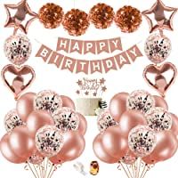 Los mejores  - SPECOOL Decoraciones de Fiesta de Cumpleaños con Adorno de Pastel de Bricolaje- Pancarta de Feliz Cumpleaños- Borlas…